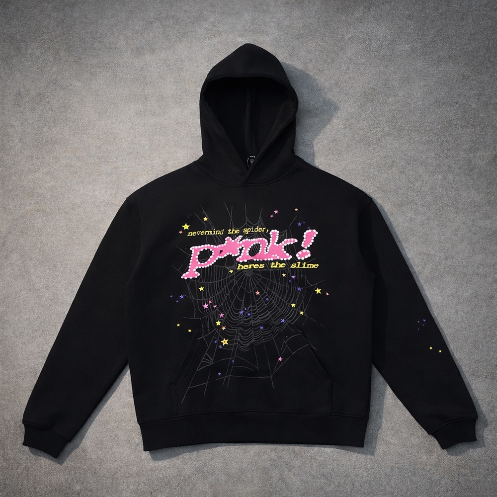 Sp5der P*nk Hoodie ‘Black’